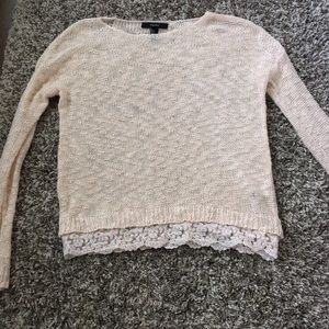white lace sweater